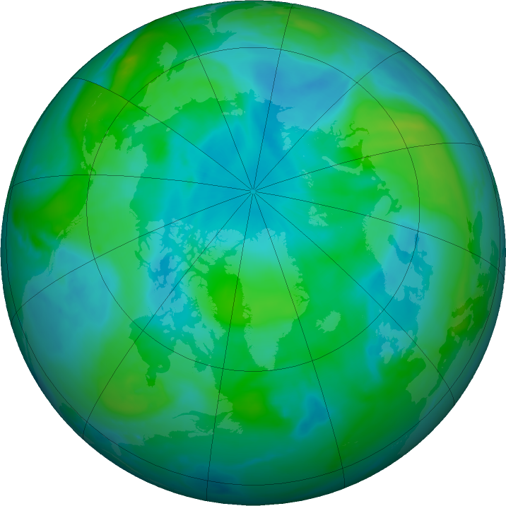 Arctic ozone map for 08 September 2021